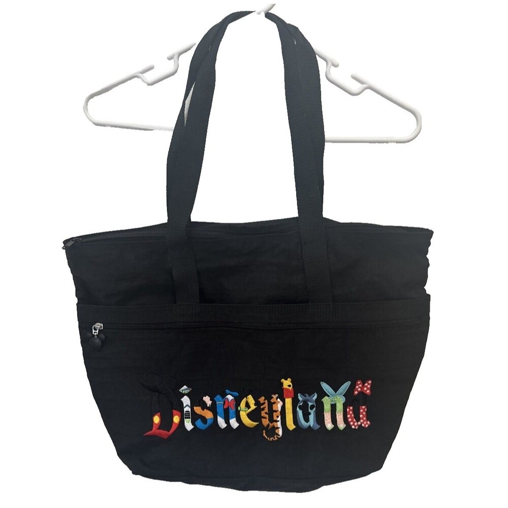 Walt Disneyland Character Large Tote Shoulder Bag Mickey Mouse Black